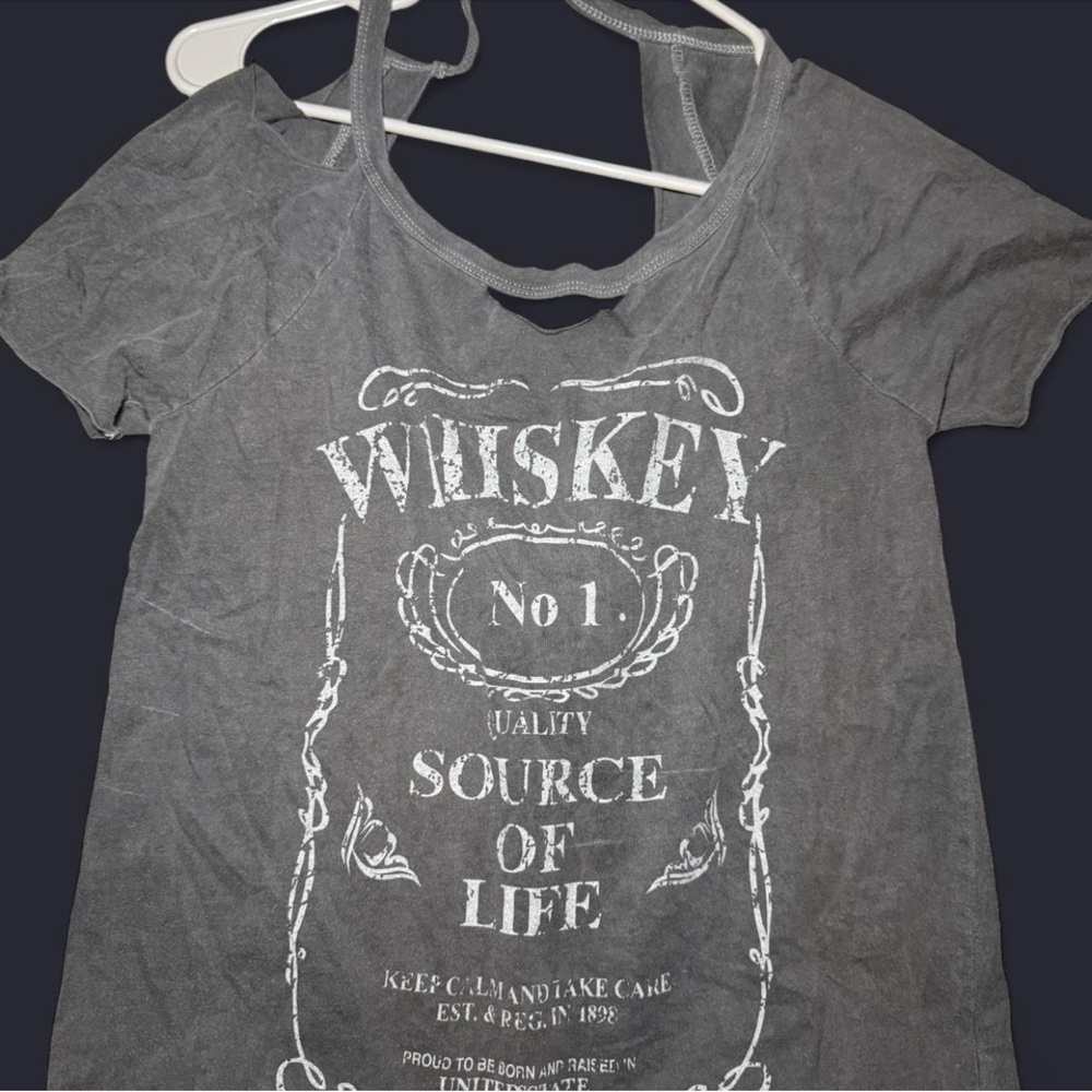 Gray Graphic Women's Top